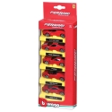 Bburago Ferrari Race & Play sett m/5 bilar, 1:64, assorteret