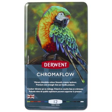 Derwent Chromaflow i tin boks, 12 stk.