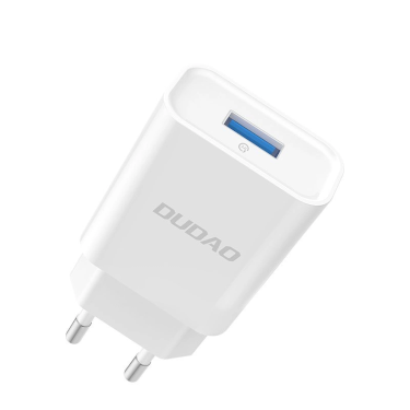 Dudao 1 ports USB-A lader 1.2A hvid