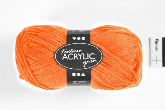 Fantasia Akrylgarn, L: 80 m, neon orange, 50g