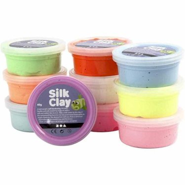 Silk Clay ass. färger Basic 2 10x40g