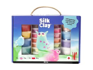 Silk Clay presentask ass. färger 1sæt