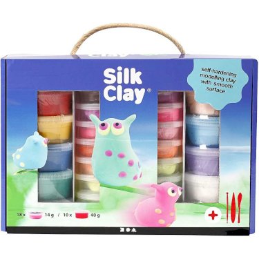 Silk Clay presentask ass. färger 1sæt