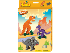 Hama Midi, liten ask, dinosaurer