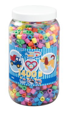 Hama Maxi, pärlor, 1.400 stk., mix 50, pastelfarver