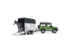 Bruder Land Rover Defender m/ hestetrailer