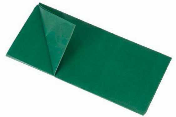 Silkepapir, mörkgrön, 50 x 70 cm, 5 ark