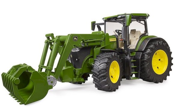 Bruder, John Deere 7R 350, traktor m/ frontlastare