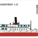 NCB, S/S Mariefred, svensk turbåd, trä, 1:32