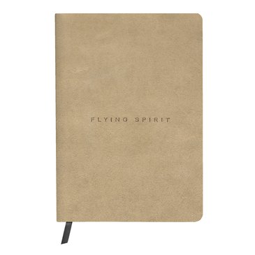Clairefontaine, Flying Spirit, notesbog, læderindbundet, A5, prikket, beige