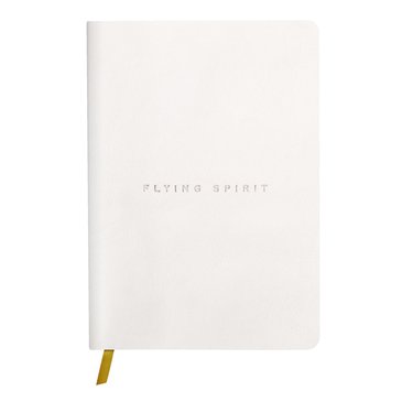 Clairefontaine, Flying Spirit, notesbog, læderindbundet, A5, prikket, vit