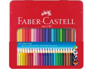 Faber-Castell Colour Grip, farveblyanter, akvarel, 24 stk. i boks