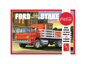 AMT, Ford C600 Stake Bed m/ 2 Coca Cola-automater, 1:25