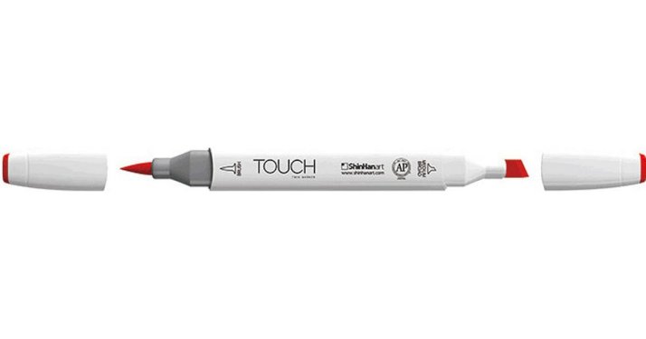 Touch Twin Brush Markers, 6 stk., neonfarver