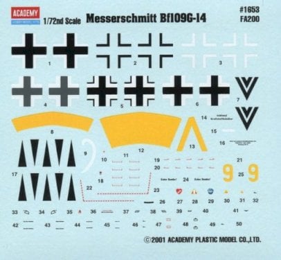 Academy, Messerschmitt BF109G-14, 1:72
