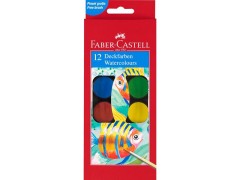 Faber-Castell, vandfarve, dækfarver, 12 stk.