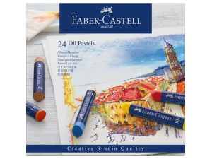 Faber-Castell, oliepastelkridt, studiekvalitet, 24 stk. i ask