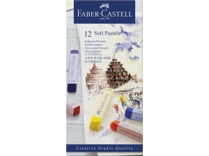 Faber-Castell, pastelkridt, bløde, 12 stk. i ask