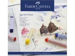 Faber-Castell, pastelkridt, bløde, 24 stk. i ask