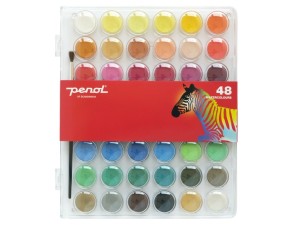 Penol, farvelade m/ 48 färger