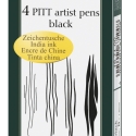 Faber-Castell Pitt Artist Pen, svart, 4 stk.