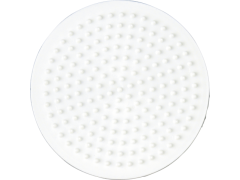 Hama Midi, pärlplatta, liten rund, vit