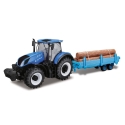 Bburago, traktor, New Holland T7.315 m/ vagn, 1:32, 1 stk.