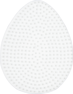 Hama Midi, pärlplatta, ägg, vit