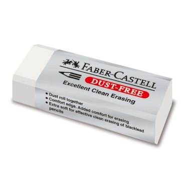 Faber-Castell, viskelæder, dust free, vit