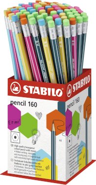 Stabilo, Pencil 160, blyant m/ viskelæder, 1 stk.