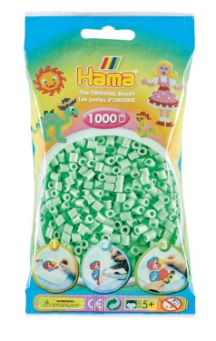 Hama Midi, pärlor, 1.000 stk., pastel mint (98)