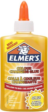 Elmer's, lim m/ farveskift, gul/röd, 147 ml