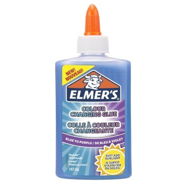 Elmer's, lim m/ farveskift, blå/lila, 147 ml
