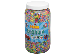 Hama Midi, pärlor, 13.000 stk., mix 50, pastelfarver