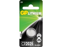 GP Lithium Knapcelle batteri CR2025 3V