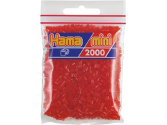 Hama Mini, pärlor, 2.000 stk., transparent röd (13)