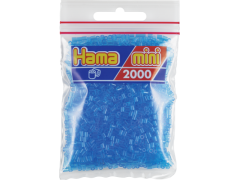 Hama Mini, pärlor, 2.000 stk., transparent blå (15)