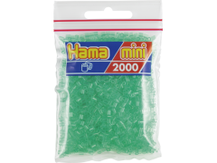 Hama Mini, pärlor, 2.000 stk., transparent grön (16)