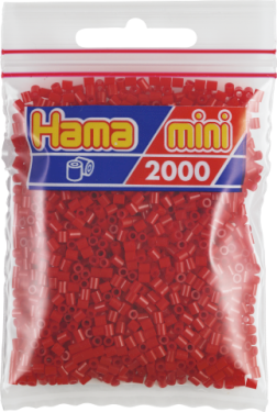 Hama Mini, pärlor, 2.000 stk., mörkröd (22)