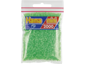 Hama Mini, pärlor, 2.000 stk., fluorescerende grön (42)