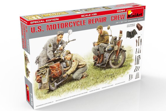 MiniArt, US Motorcycle Repair Crew, Special Edition, 1:35