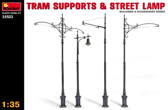 MiniArt, Tram Supports & Street Lamp, 1:35