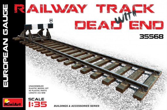 MiniArt, Railway Track w/ Dead End, European Gauge, 1:35