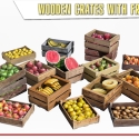 MiniArt, Wooden Crates w/ Fruit, 1:35