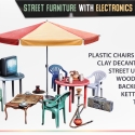 MiniArt, Street Furniture w/ Electronics & Umbrella, 1:35