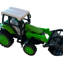 Magni, traktor m/ frontlastare och træk tilbage, grön