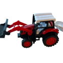 Magni, traktor m/ frontlastare och træk tilbage, röd