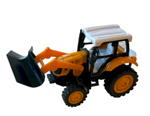 Magni, traktor m/ frontlastare och træk tilbage, gul