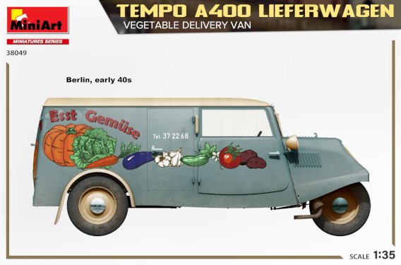 MiniArt, Tempo A400 Lieferwagen, Vegetable Delivery Van, 1:35
