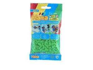 Hama Midi, pärlor, 1.000 stk., fluorescerende grön (42)